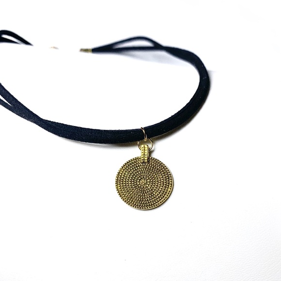 5/$20 Minimalist double corded suede choker w pendant - Picture 8 of 9